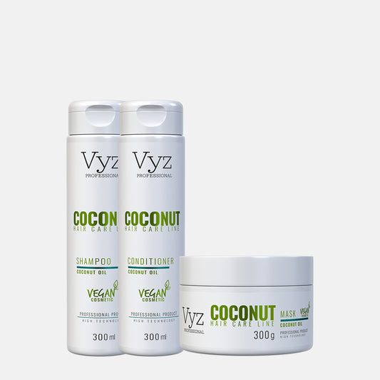 Kit Shampoo, Condicionador e Mascara COCONUT