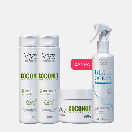 Shampoo, Condicionador e Mascara COCONUT - GANHA Finisher 250ml